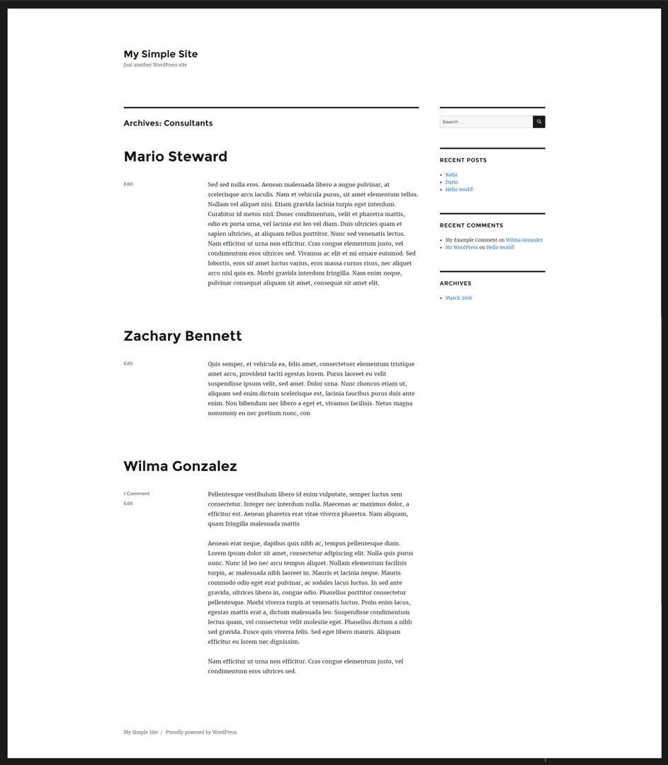 Thesis archive page custom